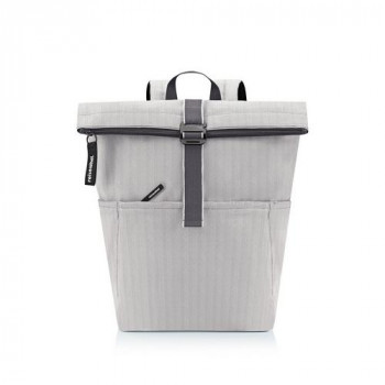 Rolltop backpack herringbone grey